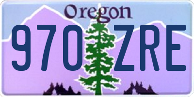 OR license plate 970ZRE