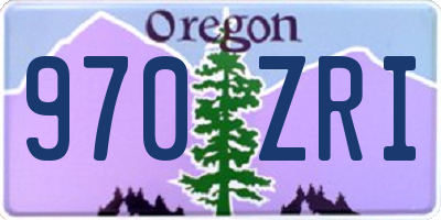 OR license plate 970ZRI