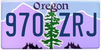 OR license plate 970ZRJ
