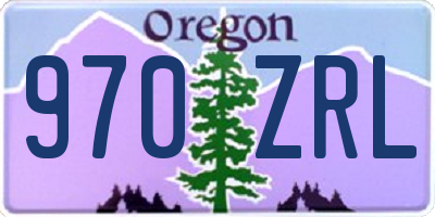 OR license plate 970ZRL