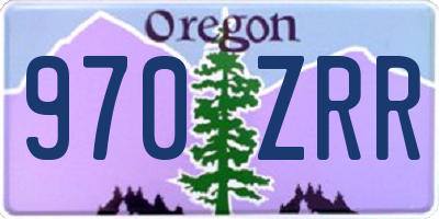 OR license plate 970ZRR