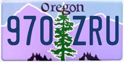 OR license plate 970ZRU