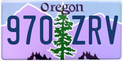 OR license plate 970ZRV