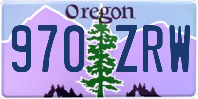 OR license plate 970ZRW