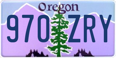 OR license plate 970ZRY