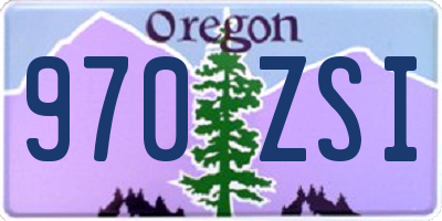 OR license plate 970ZSI