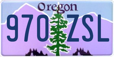 OR license plate 970ZSL