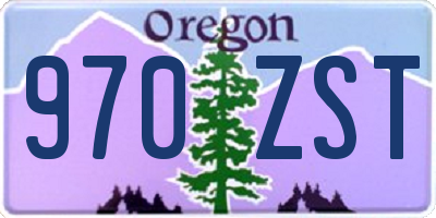OR license plate 970ZST