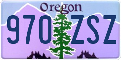 OR license plate 970ZSZ