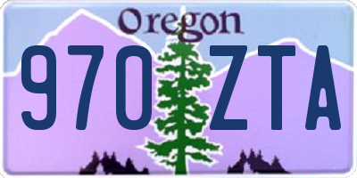 OR license plate 970ZTA