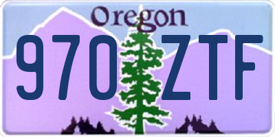 OR license plate 970ZTF
