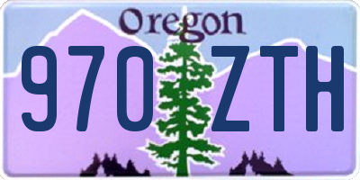 OR license plate 970ZTH