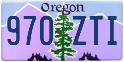 OR license plate 970ZTI