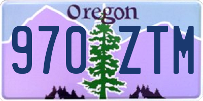 OR license plate 970ZTM