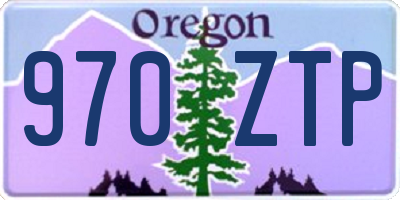 OR license plate 970ZTP