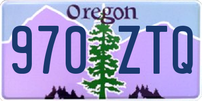 OR license plate 970ZTQ