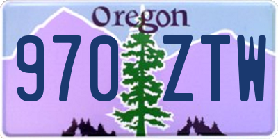 OR license plate 970ZTW