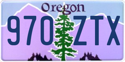 OR license plate 970ZTX