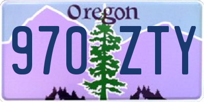 OR license plate 970ZTY