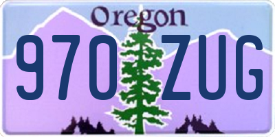 OR license plate 970ZUG