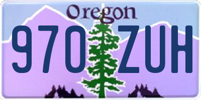 OR license plate 970ZUH