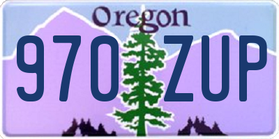 OR license plate 970ZUP