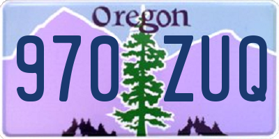 OR license plate 970ZUQ