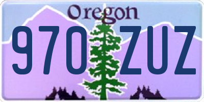 OR license plate 970ZUZ
