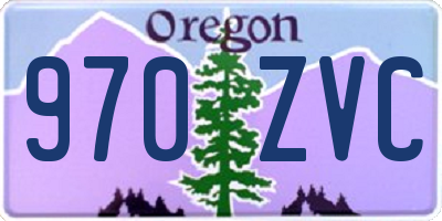 OR license plate 970ZVC