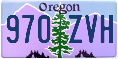 OR license plate 970ZVH