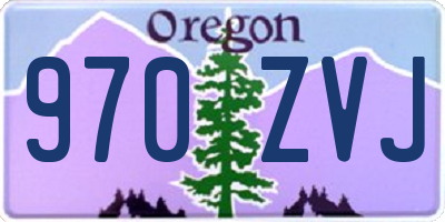 OR license plate 970ZVJ