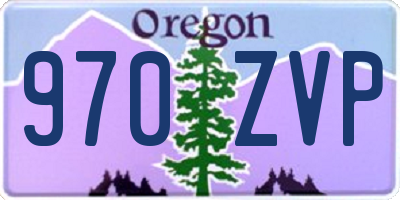 OR license plate 970ZVP