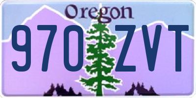OR license plate 970ZVT