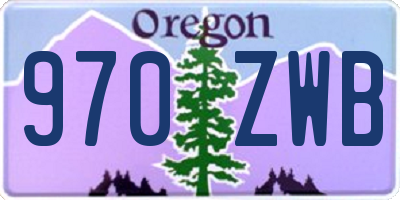 OR license plate 970ZWB