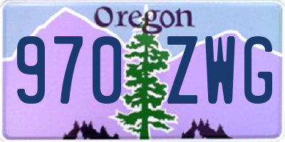OR license plate 970ZWG