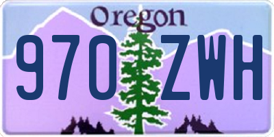 OR license plate 970ZWH