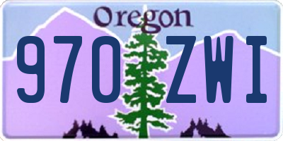 OR license plate 970ZWI