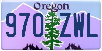 OR license plate 970ZWL