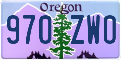 OR license plate 970ZWO