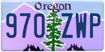 OR license plate 970ZWP