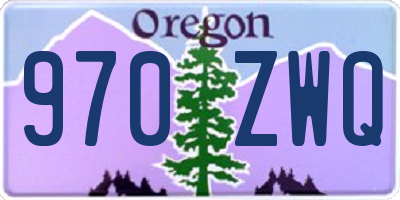OR license plate 970ZWQ