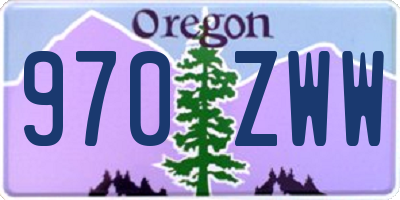 OR license plate 970ZWW