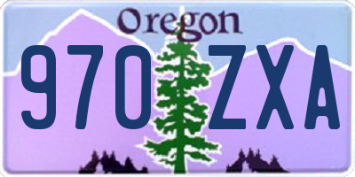 OR license plate 970ZXA