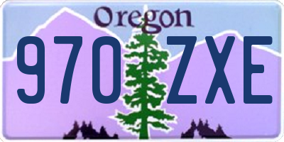 OR license plate 970ZXE