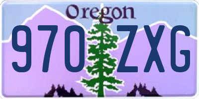 OR license plate 970ZXG