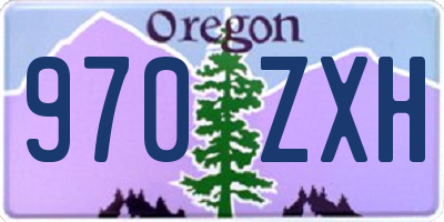 OR license plate 970ZXH