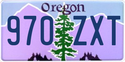 OR license plate 970ZXT