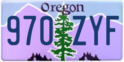 OR license plate 970ZYF
