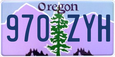 OR license plate 970ZYH