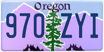 OR license plate 970ZYI